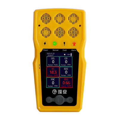 Portable 6 Gas Detector 6 In 1 Industrial Gas Leak Detector Dengan Graphic Display Berwarna