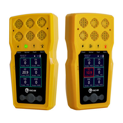 6 Gas Monitor oleh Yaoan untuk oksigen O2 karbon monoksida CO hidrogen sulfida H2S dan bahan bakar LEL Gas Detector
