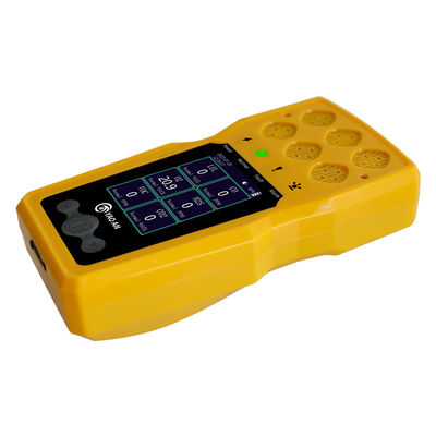 Sertifikasi CE FCC 6 in 1 Multi Gas Monitor oleh Yaoan O2 CO H2S LEL VOC CO2 USB Recharge