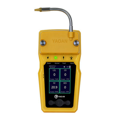 LEL CO H2S O2 Gas Portable Multi-Gas Leak Detector Dengan Getaran Dan Alarm Suara