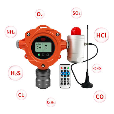 H2S Detektor Gas Hidrogen Sulfida Industri Tetap Sensitif Gas Konten Alarm H2S Monitor